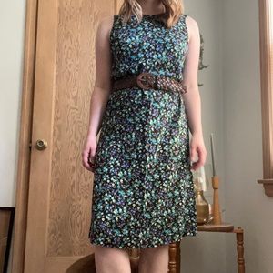 Vintage Floral Midi Dress